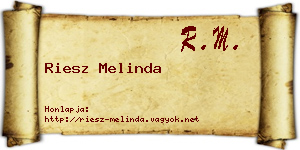 Riesz Melinda névjegykártya