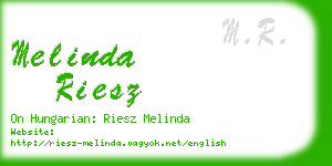 melinda riesz business card